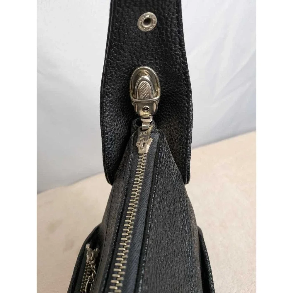 Samsonite Saturn Black Leather‎ Hobo Shoulder Bag Medium